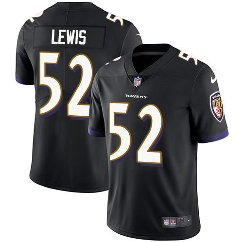 Nike Ravens #52 Ray Lewis Black Alternate Men's Stitched NFL Vapor Untouchable Limited Jersey - Click Image to Close